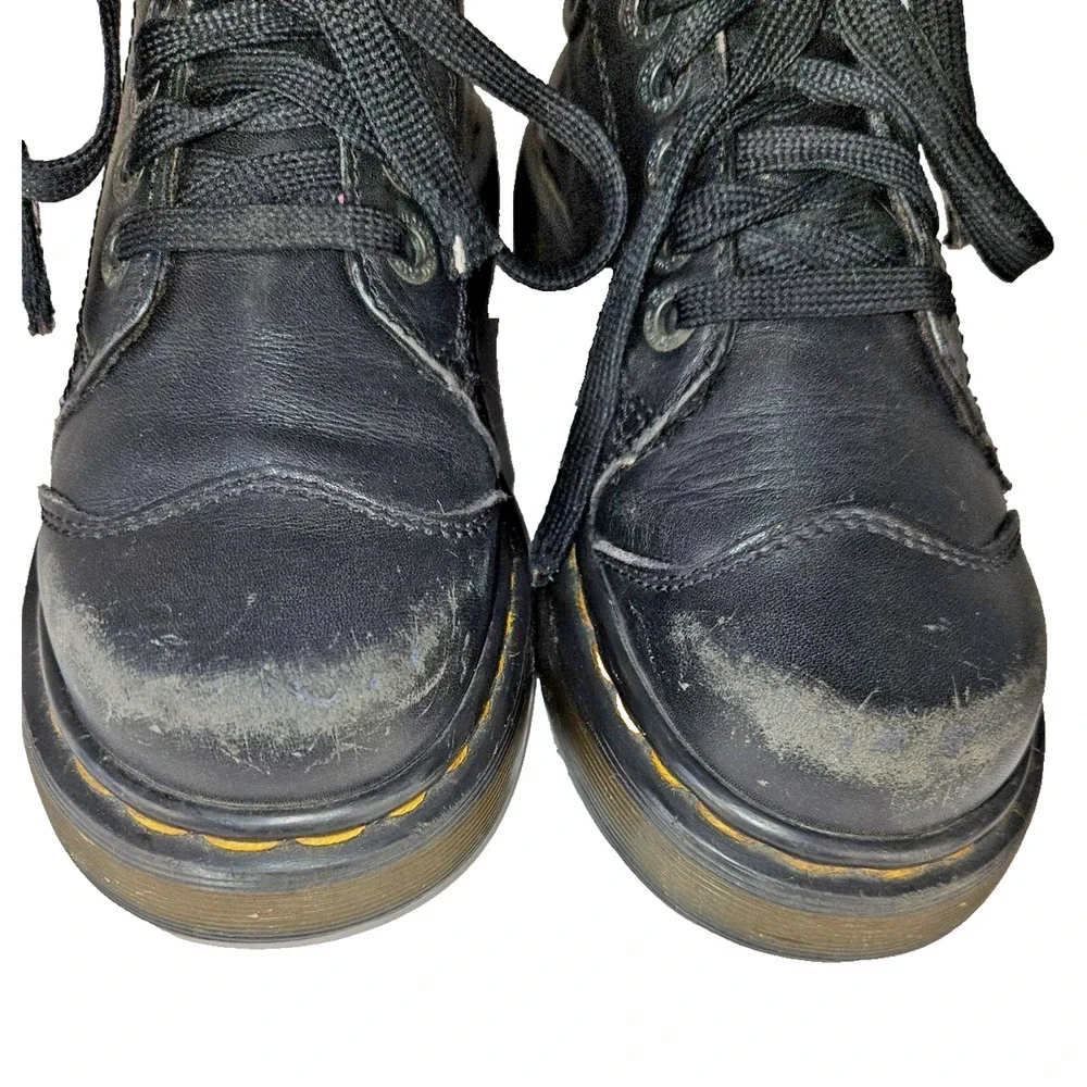 Dr. Martens 8651 Made in England Black Leather Platform Oxfords Sz UK 5 US 7